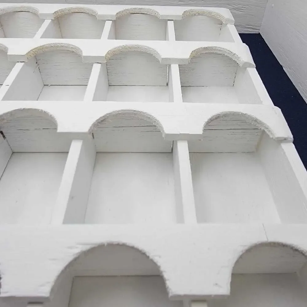White 24 Cubby Arched Shelf Display Holder Wall Mount 13